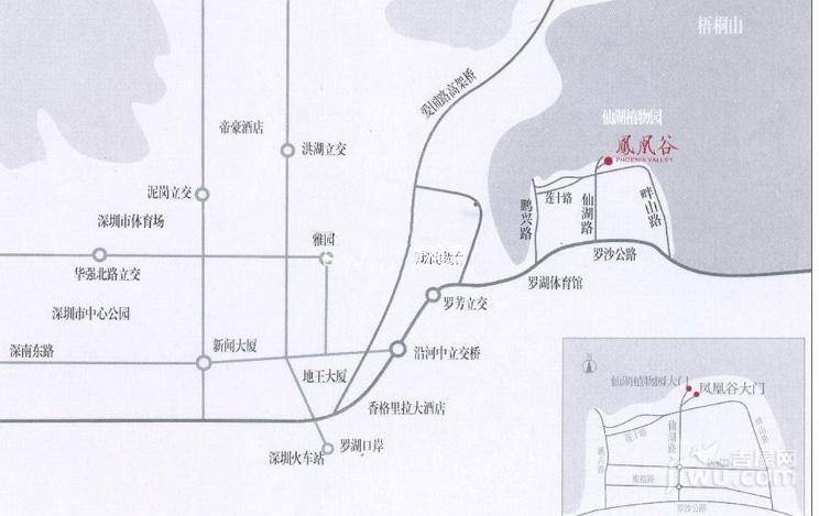 仙湖山庄二期位置交通图图片