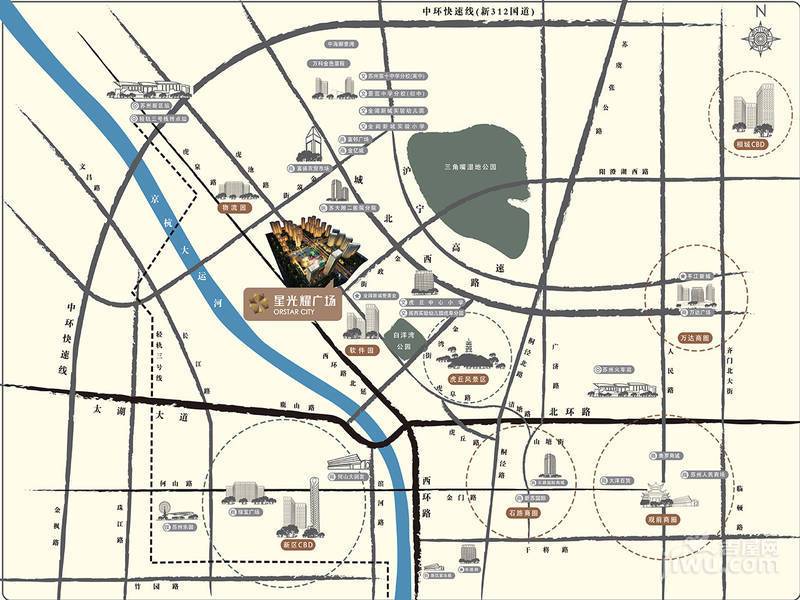 星光耀广场位置交通图