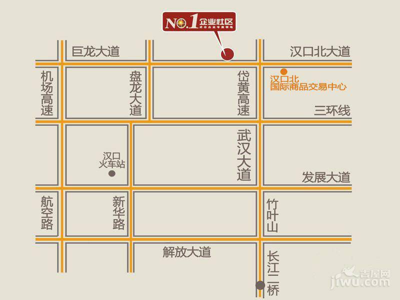 NO.1企业社区汉口北SOHO位置交通图图片