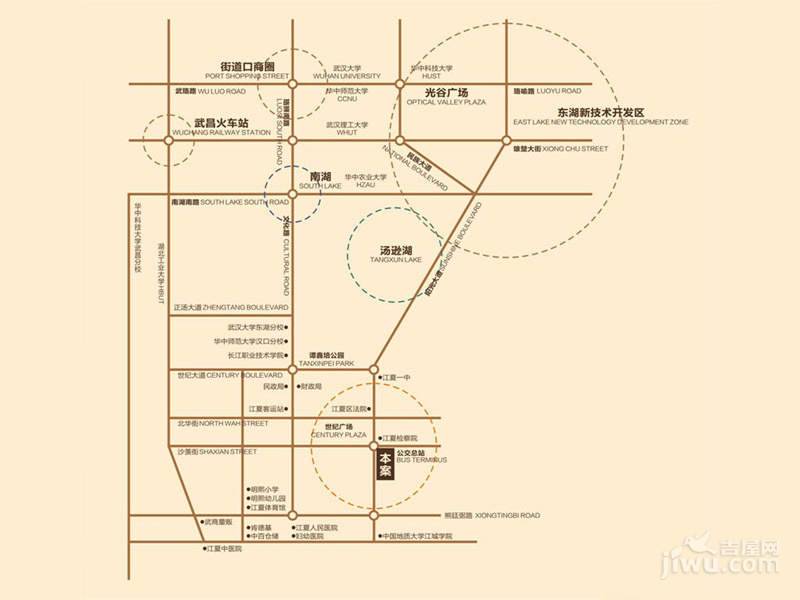 江夏中央公馆位置交通图图片
