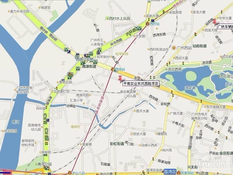 平南实业东风西路位置交通图