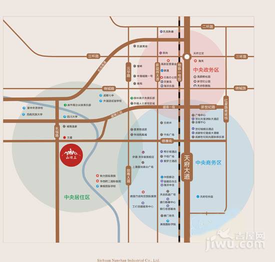 山顶上别墅位置交通图图片