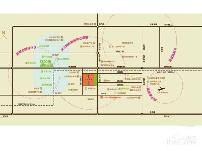 YOHO墨香位置交通图图片