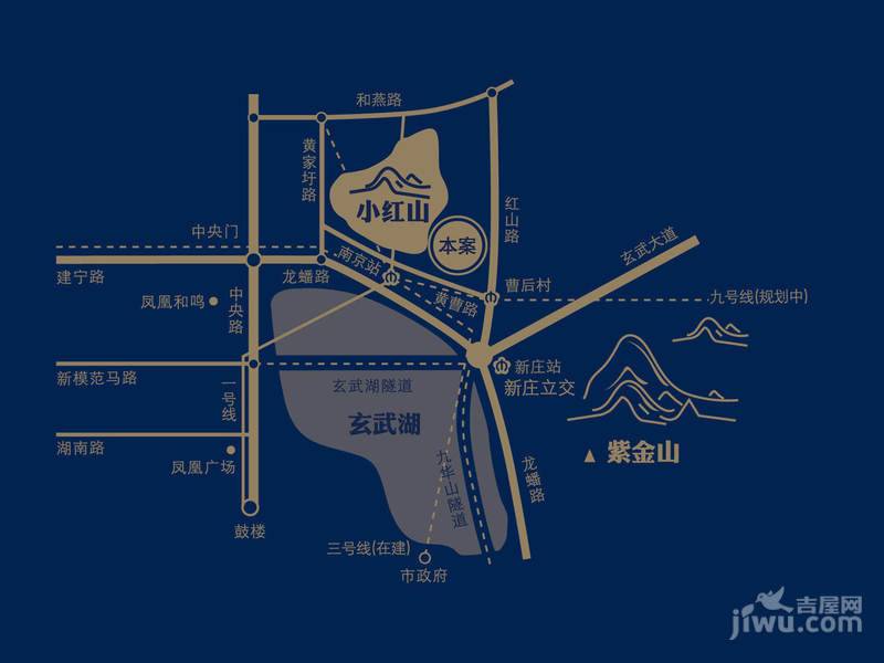 凤凰山庄位置交通图图片