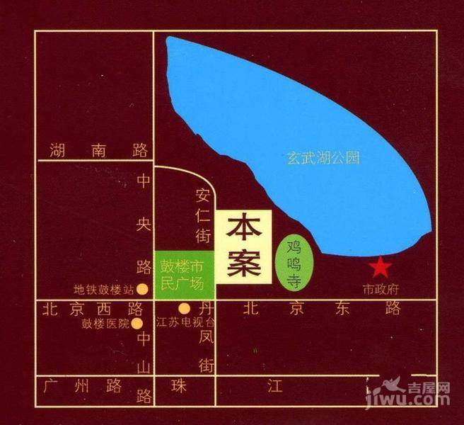 鼓楼1929位置交通图图片