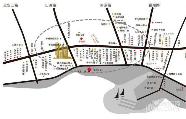 中铁青岛中心位置交通图图片