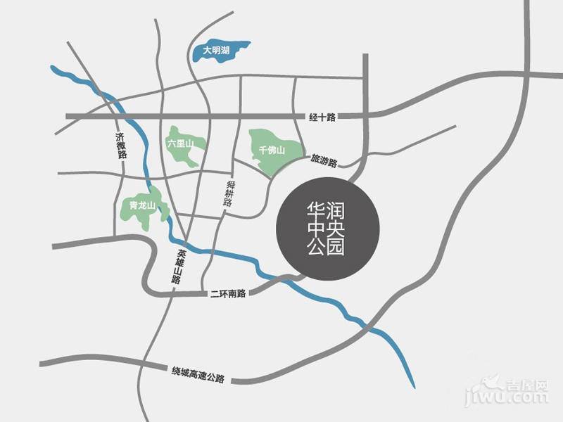 华润中央公园位置交通图1