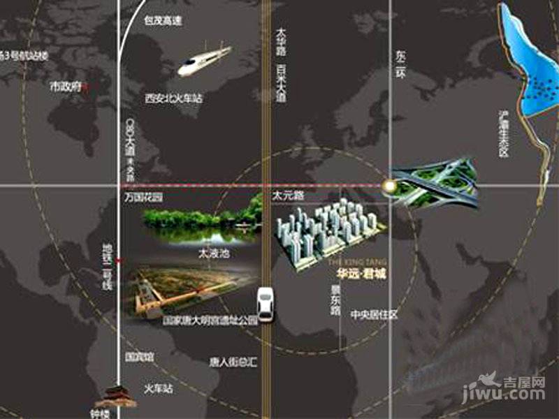华远君城位置交通图图片