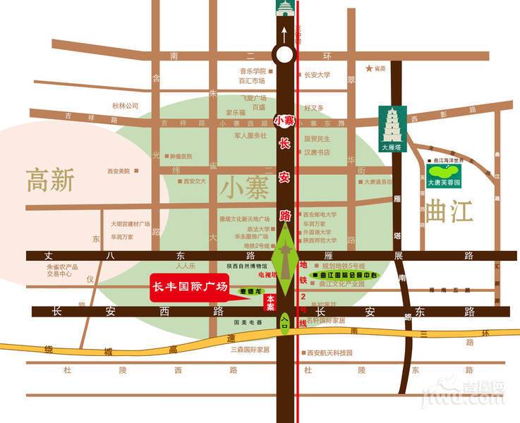 长丰国际广场位置交通图