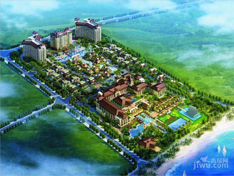 椰海福湾实景图图片