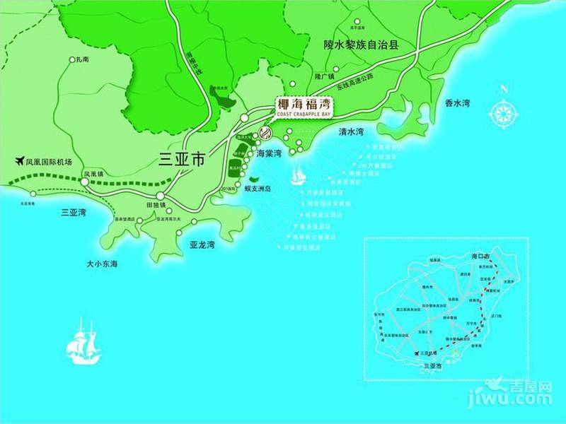 椰海福湾实景图图片