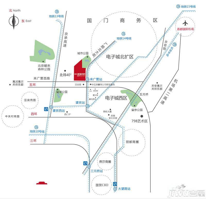望京诚盈中心位置交通图图片