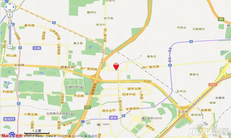 望京诚盈中心位置交通图图片
