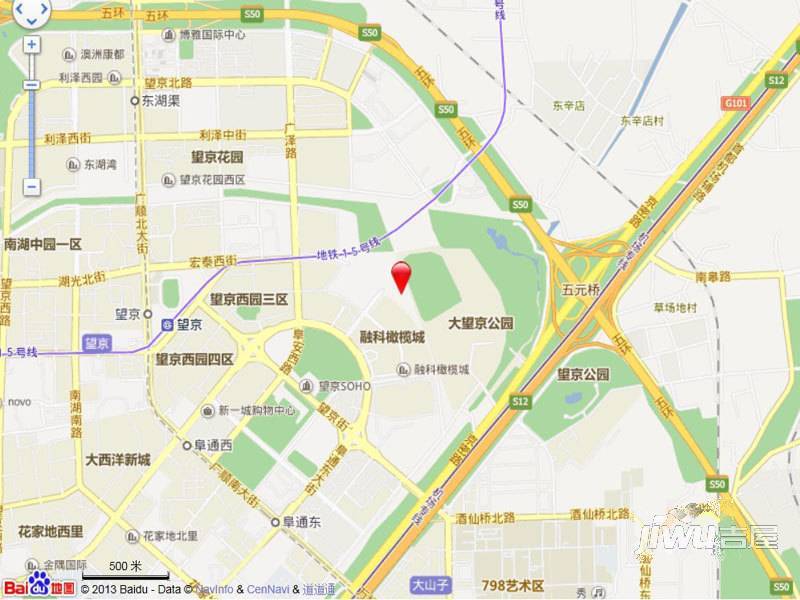 北京绿地中心位置交通图图片