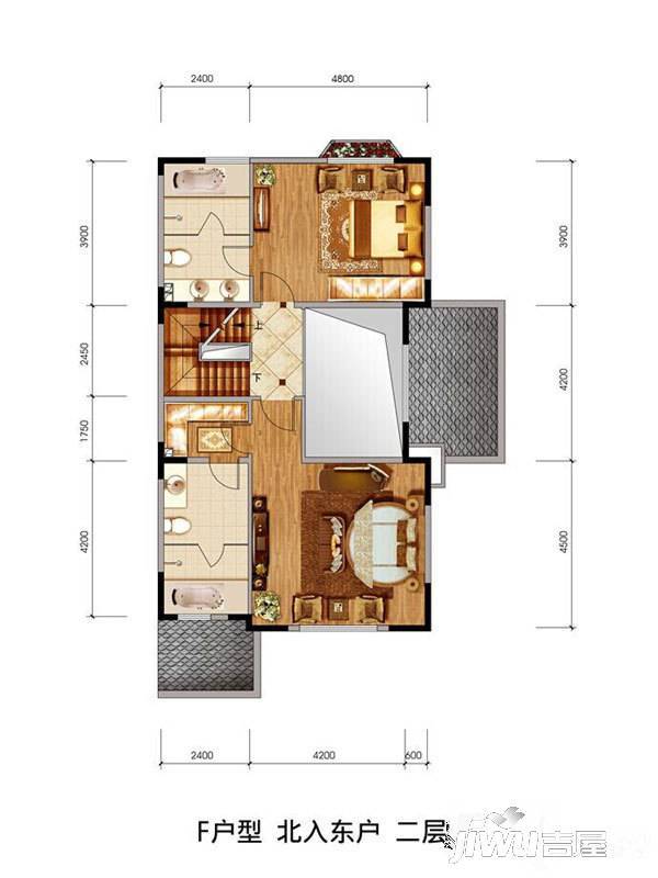 凤河孔雀城4室2厅1卫244㎡户型图