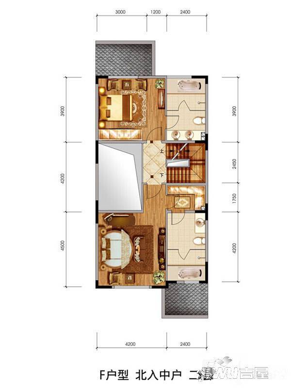 凤河孔雀城4室2厅1卫244㎡户型图