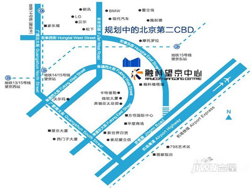 融科望京中心位置交通图图片