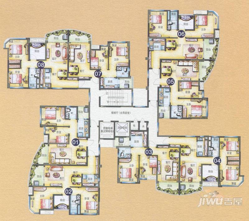 碧桂园常平首府3室2厅2卫116㎡户型图