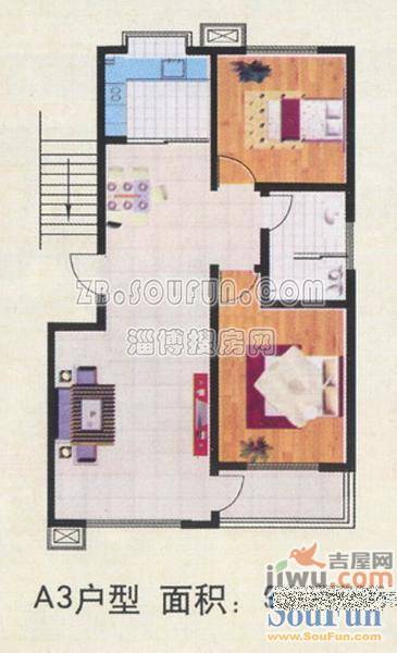 齐泰和谐家园3室2厅1卫115.4㎡户型图