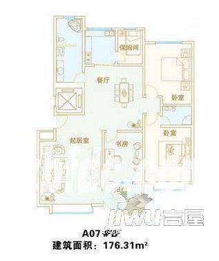 帝景苑2室1厅1卫户型图