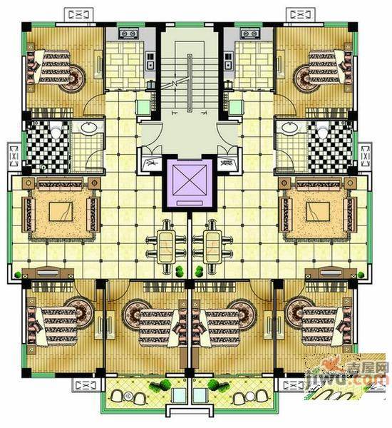 翠庭佳苑3室2厅1卫116㎡户型图