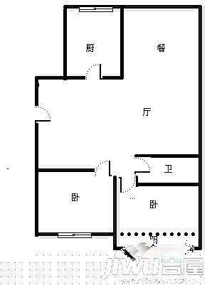 鲁祥小区2室2厅1卫户型图