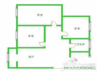 西华昌3室2厅1卫27㎡户型图