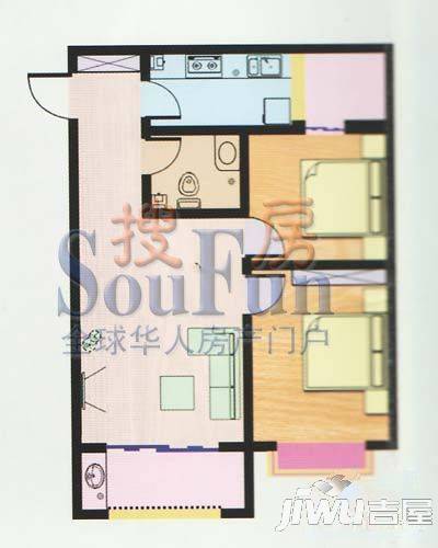 金都家园1室1厅1卫64.9㎡户型图