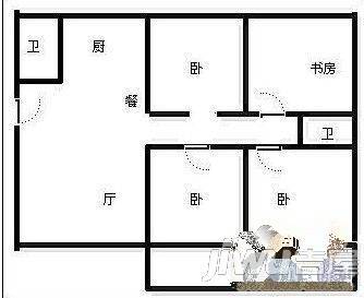 农信宿舍(潍城)4室2厅2卫130㎡户型图