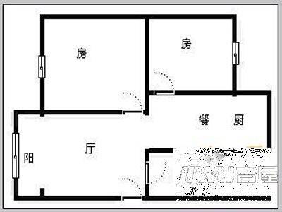 市公安局宿舍(府祥街)1室1厅1卫户型图