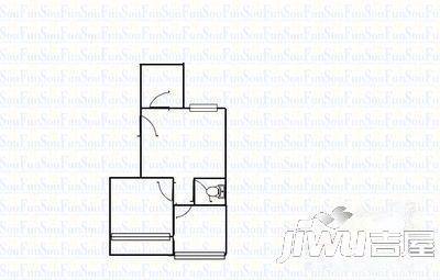 瑞麟公馆2室1厅1卫103㎡户型图