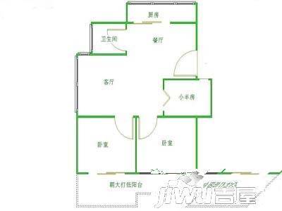 玉清家园2室2厅1卫户型图