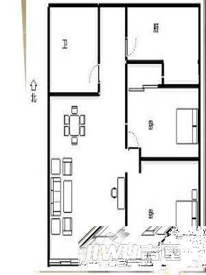 玉清家园2室2厅1卫户型图