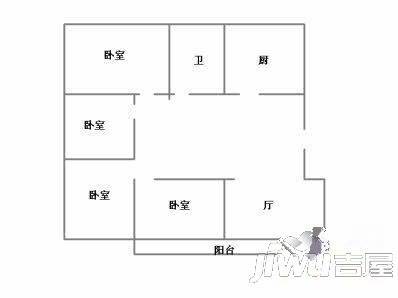 园丁园3室2厅1卫户型图