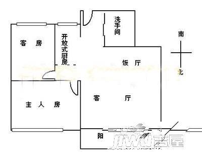 杏苑小区2室2厅1卫户型图