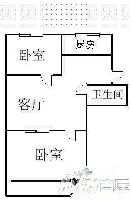 四平新苑3室1厅1卫80㎡户型图