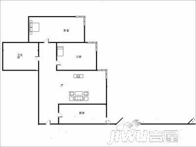 新华怡景园3室2厅1卫95㎡户型图