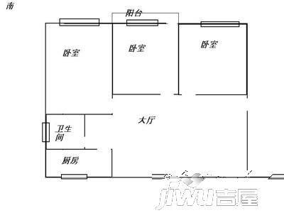 海正新苑3室2厅1卫150㎡户型图