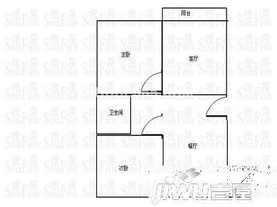 花福苑3室2厅1卫117㎡户型图