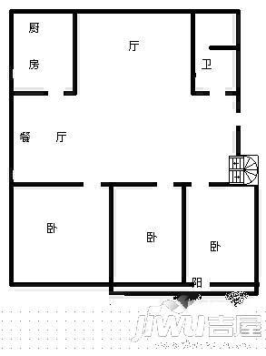 花福苑3室2厅1卫117㎡户型图