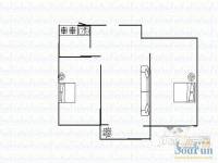香江水岸2室2厅1卫户型图