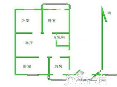 冠华小区3室2厅2卫168㎡户型图