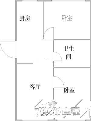 双合小区3室1厅1卫70㎡户型图