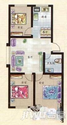 双合小区3室1厅1卫70㎡户型图