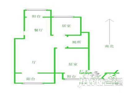 佳元小区2室2厅1卫户型图