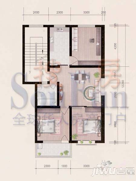 学邻雅园3室2厅1卫150㎡户型图