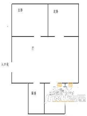 舜和花园2室2厅1卫户型图