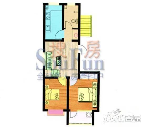 金都家园1室1厅1卫64.9㎡户型图