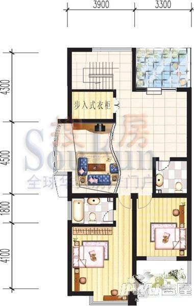 嘉日花园3室2厅2卫135.9㎡户型图