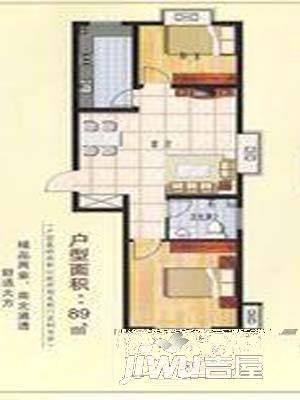 茗香雅筑1室1厅1卫户型图